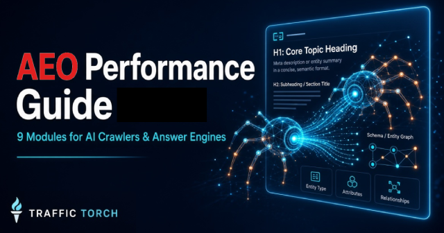 AEO Performance Help Guide 2026 – The 9 modules that decide whether AI crawlers can render, parse, and extract your content