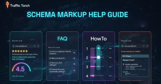 Schema Markup Help Guide 2026 – Unlock Rich Results with JSON-LD: FAQ, HowTo, Review, JobPosting, Course & More – Traffic Torch