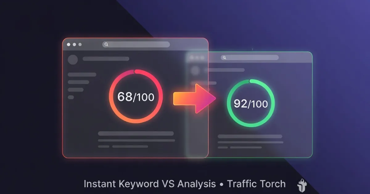 2026 Hybrid Keyword VS Tool guide — deterministic on-page checks plus AI semantic audit for search intent, entity coverage, AEO and E-E-A-T comparison