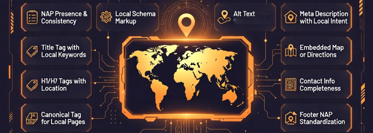 Local SEO Tool – On-page audit, NAP consistency checker and local schema markup checks